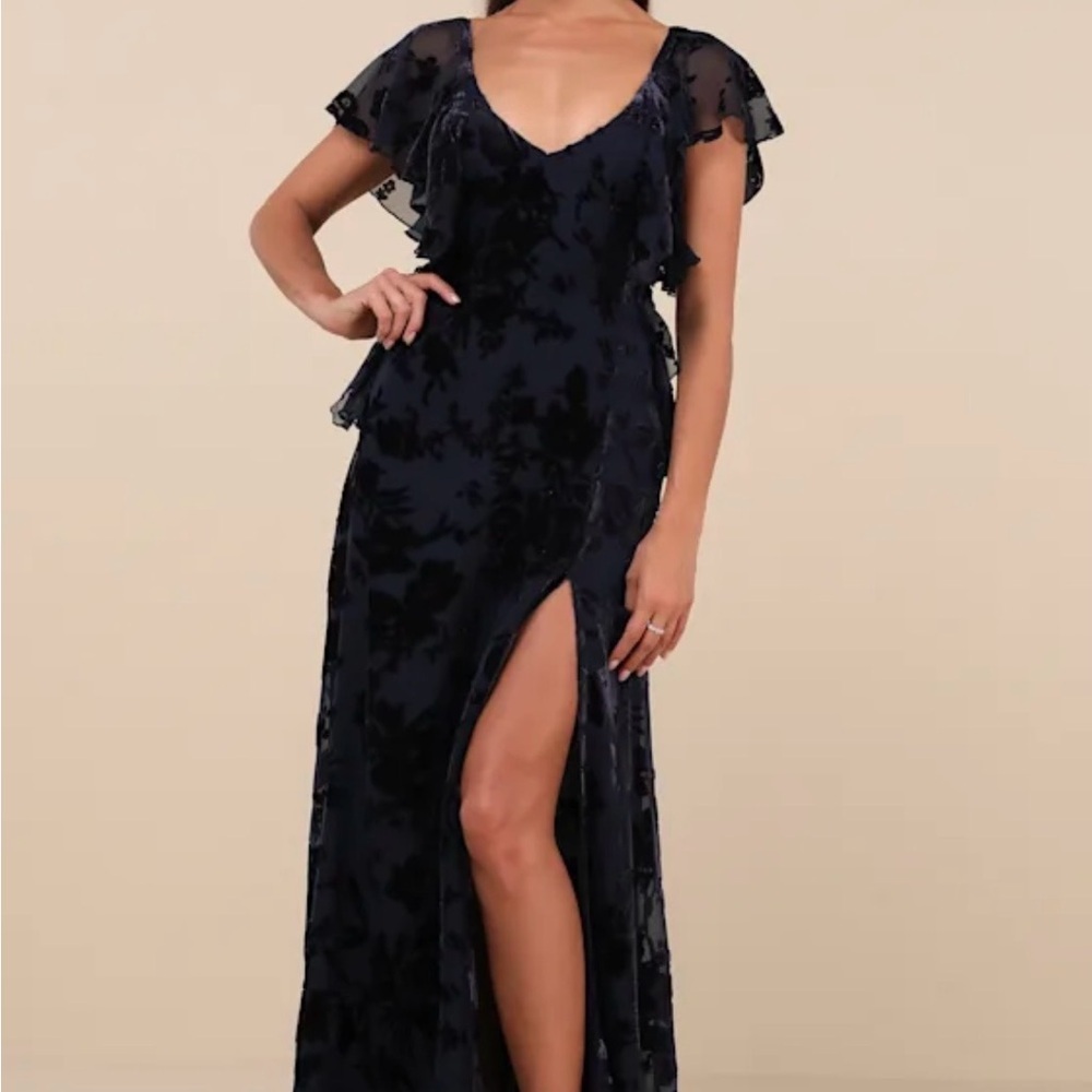 Lulu's Midnight Navy Maxi Dress